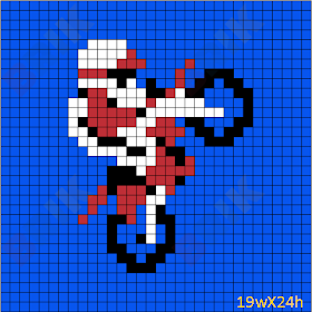 Pixel-art motocross reference